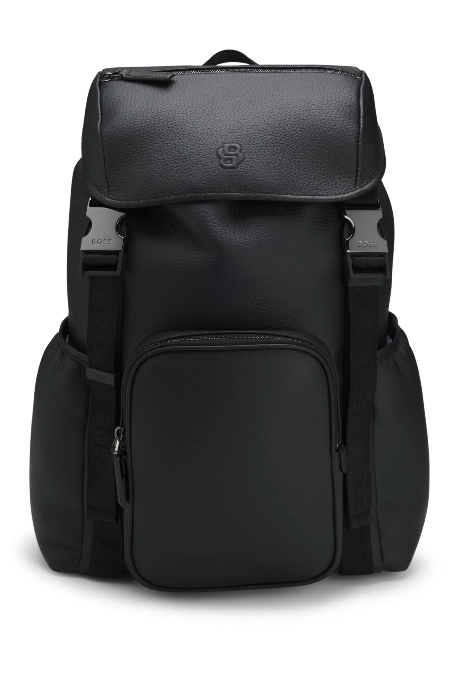 Mochila Em Couro Italiano Com Monograma Double B