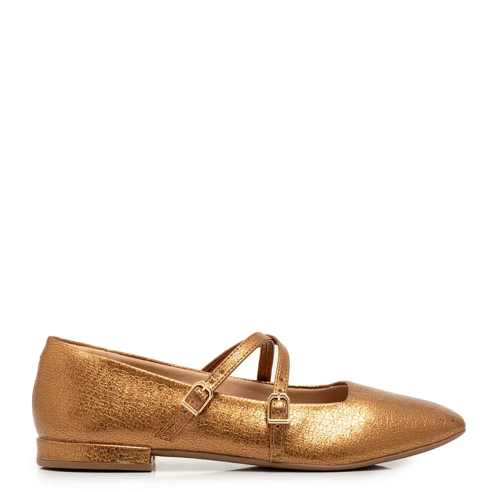 Sapatilha Verniz Bronze