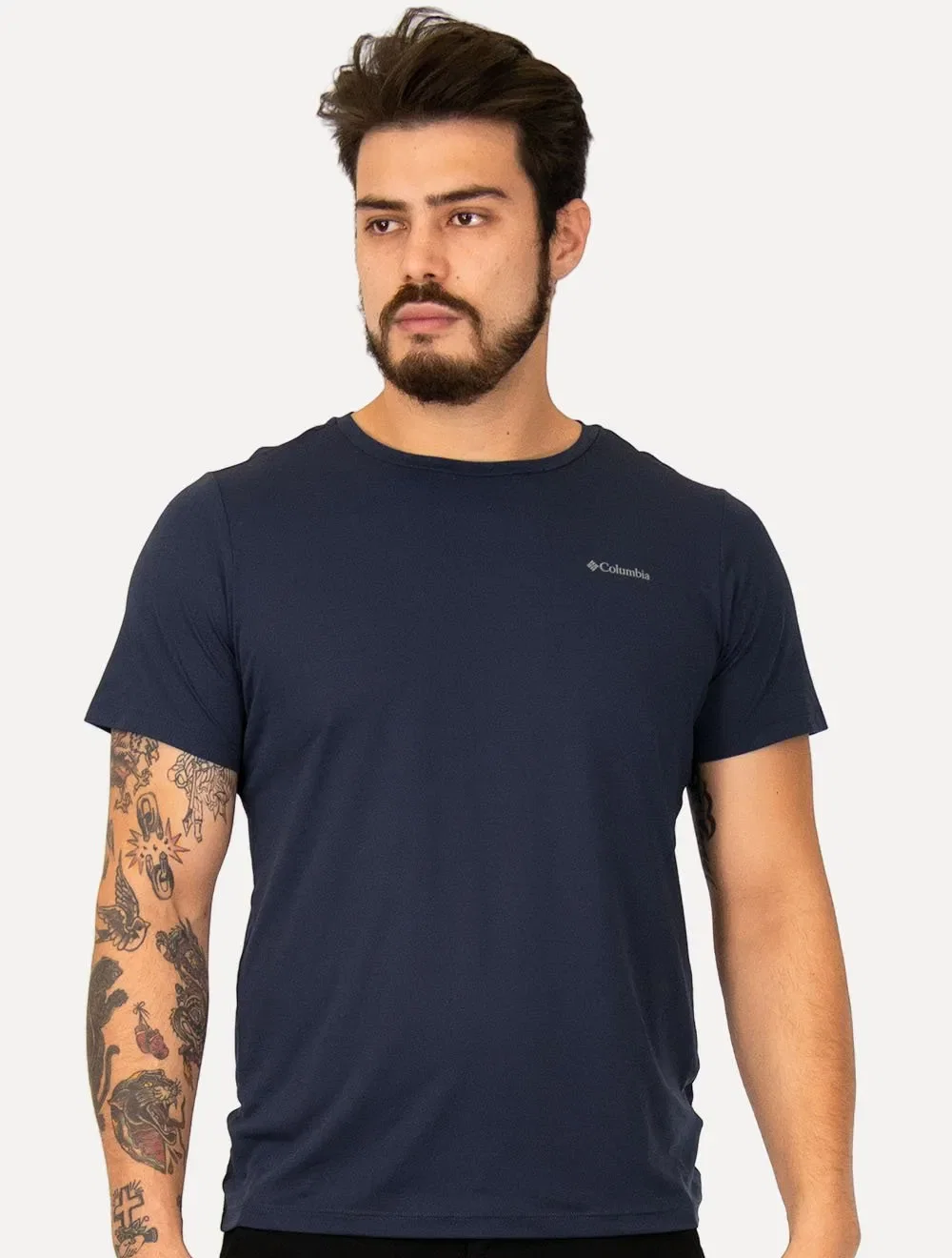 Camiseta Columbia Masculina Neblina Azul Marinho