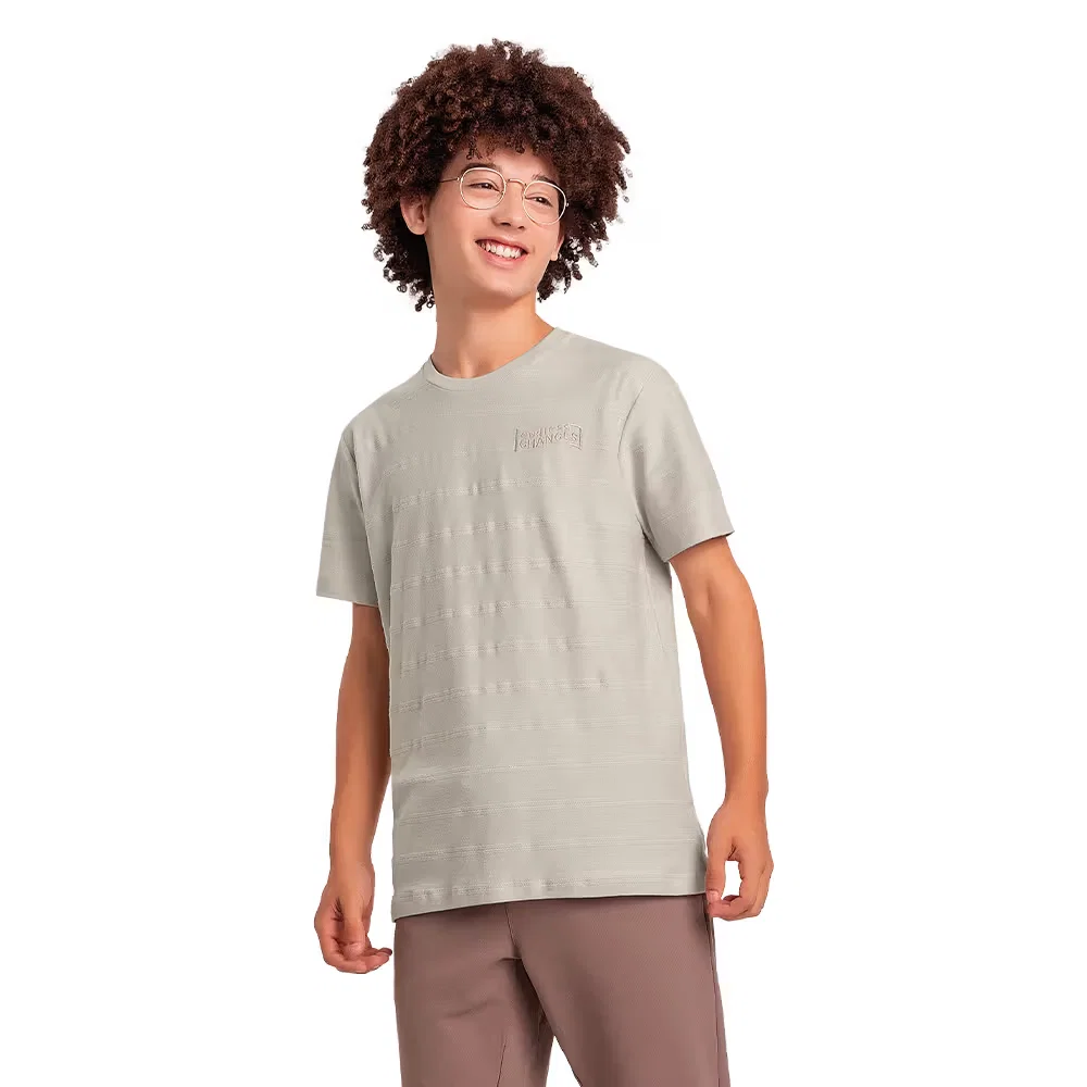 Camiseta em malha textura corrente