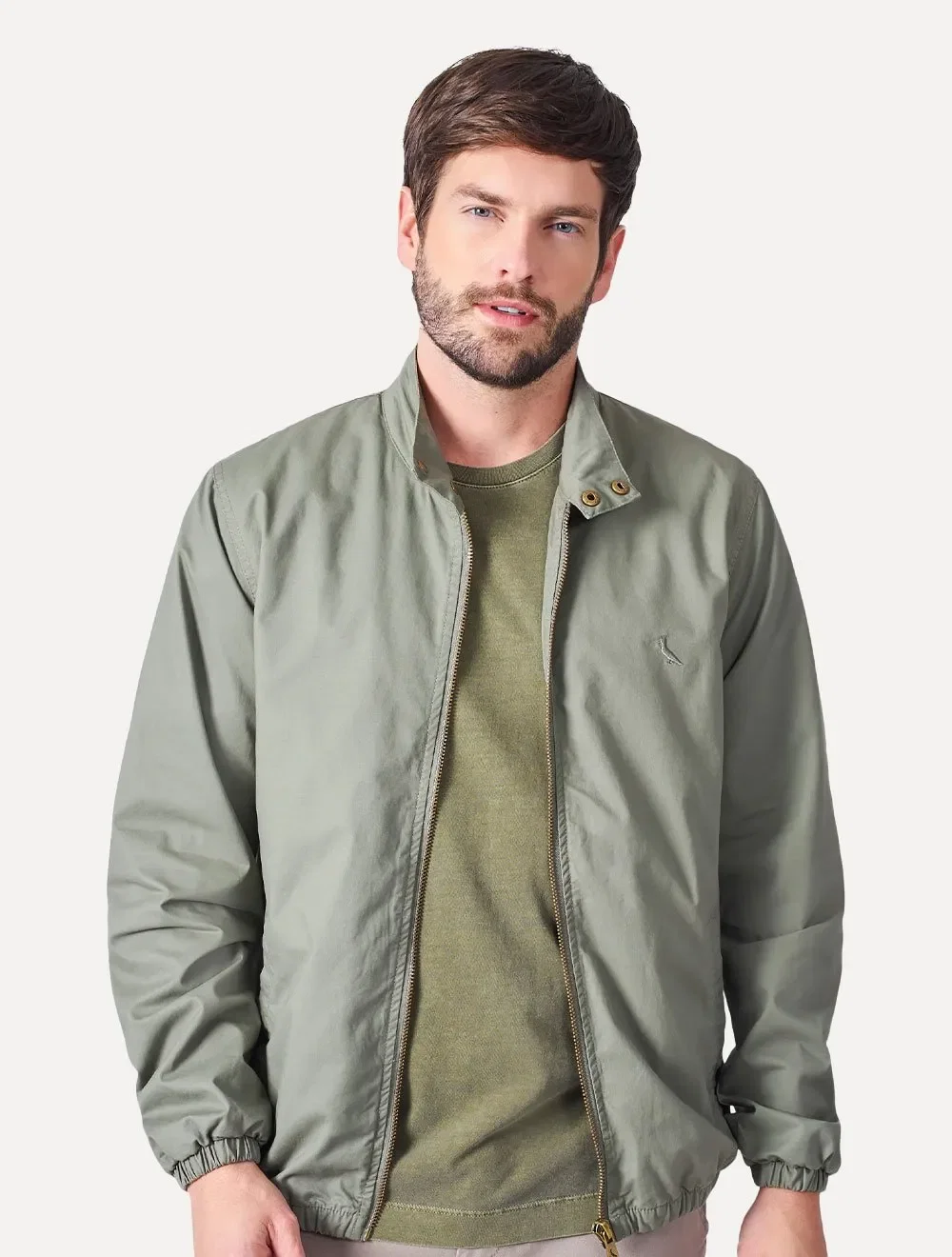 Jaqueta Reserva Masculina Casual Sarja Verde Militar