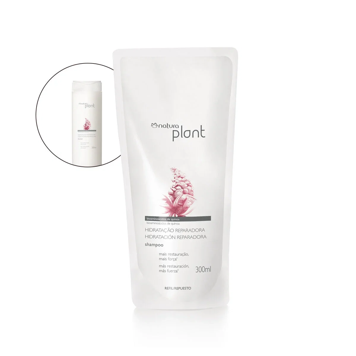 Refil Shampoo Hidratante Natura Plant 300 ml