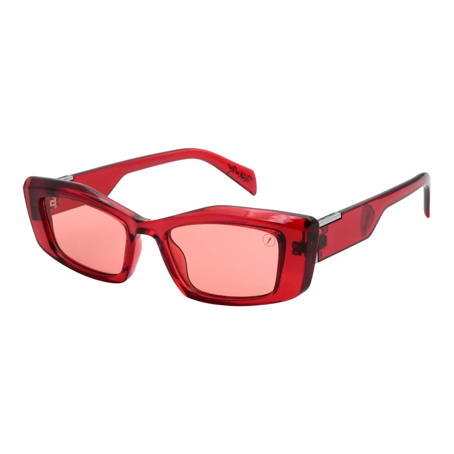 Óculos de Sol Feminino Rock In Rio Quadrado Vermelho
