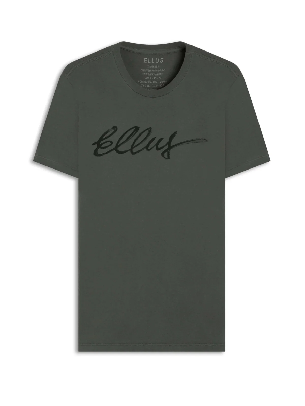 T-Shirt Cotton Fine Ellus Manual Classic Musgo — imagem 1