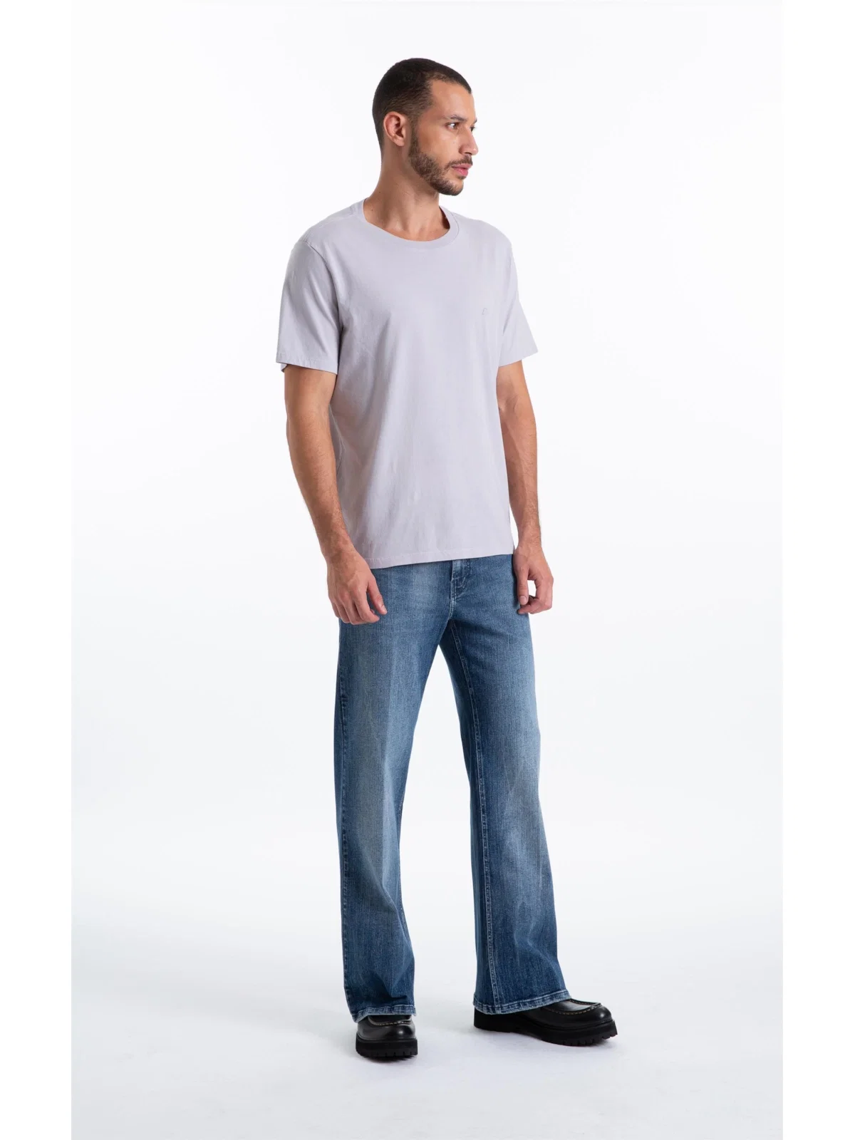 Calça Classic Denim Elastic Flare 5 Pockets 2154-Lav.Claro C/ Tie Dye — imagem 1