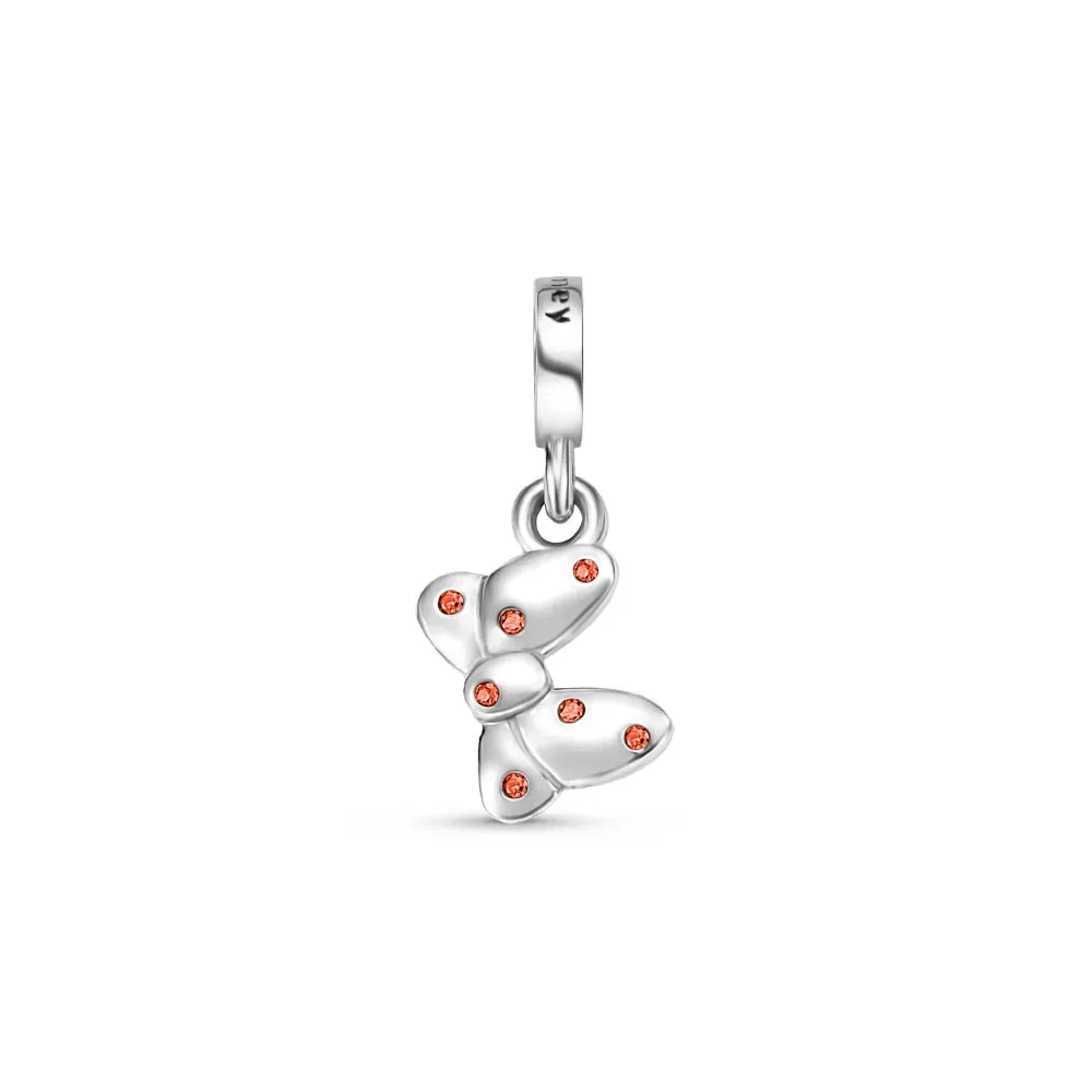 Pingente Life Disney Laço Minnie em Prata 925 com Pedras Vermelhas — imagem 1
