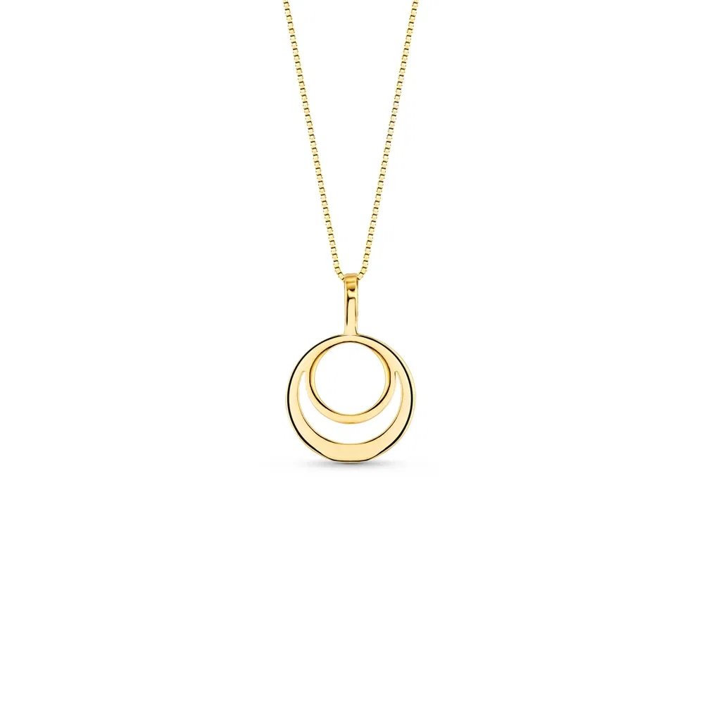Pingente Gold Circle em Ouro Amarelo 18k, 12.5mm — imagem 1