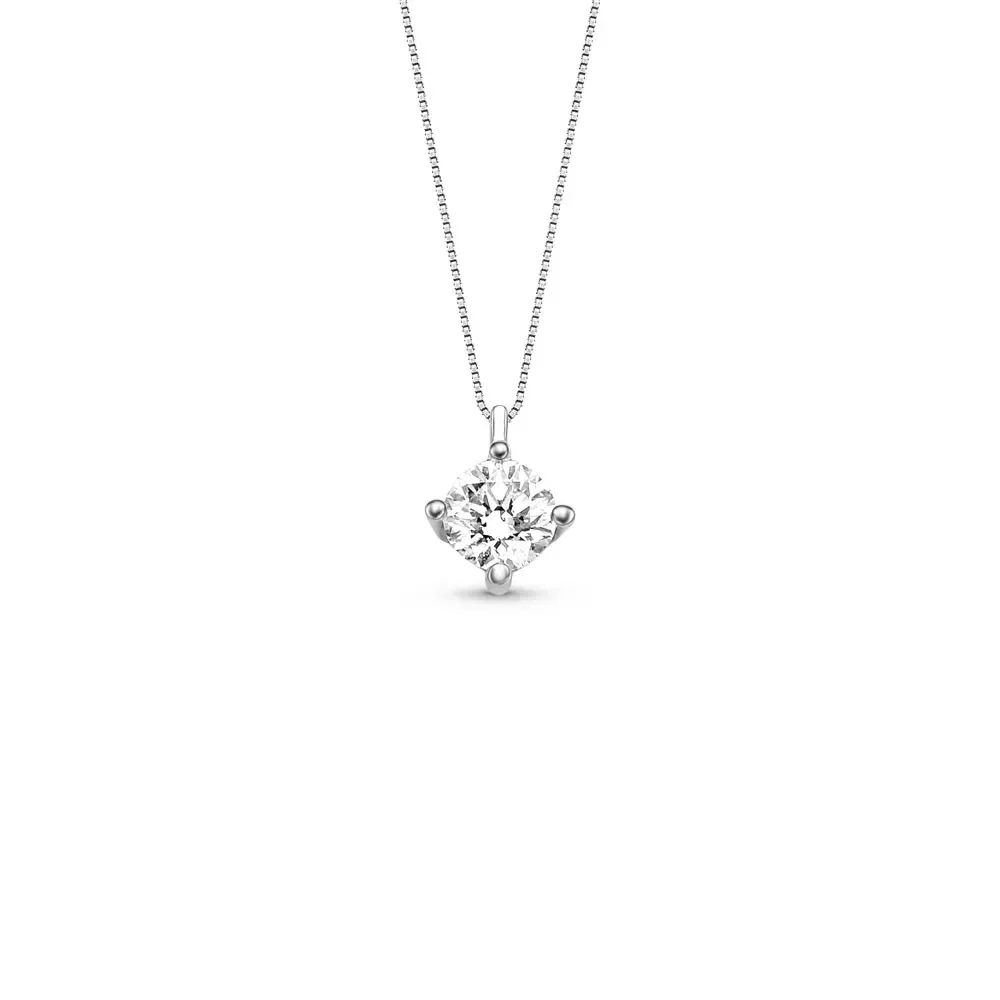 Pingente Solitário Forever em Ouro Branco 18k com 0,40ct de Diamante, 8.5mm — imagem 1