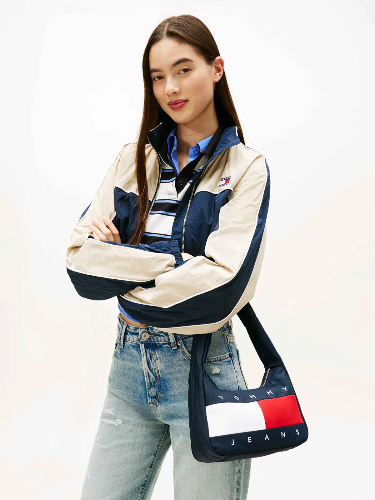 Bolsa de Ombro Archive Logo TOMMY JEANS