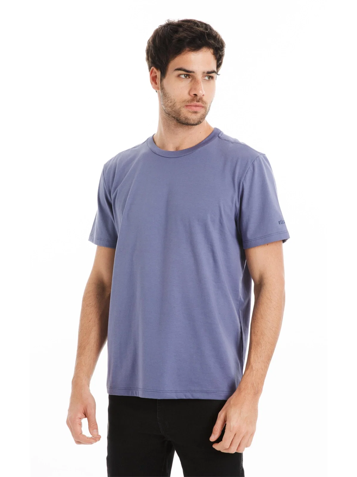 T-Shirt Cotton Fine Ellus Duocolor Classic Mc Azul Jeans — imagem 1