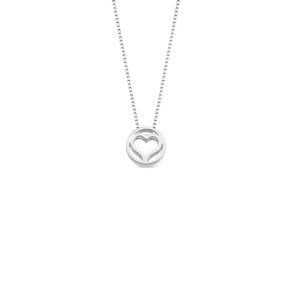 Separador Mama Coração em Ouro Branco 18k