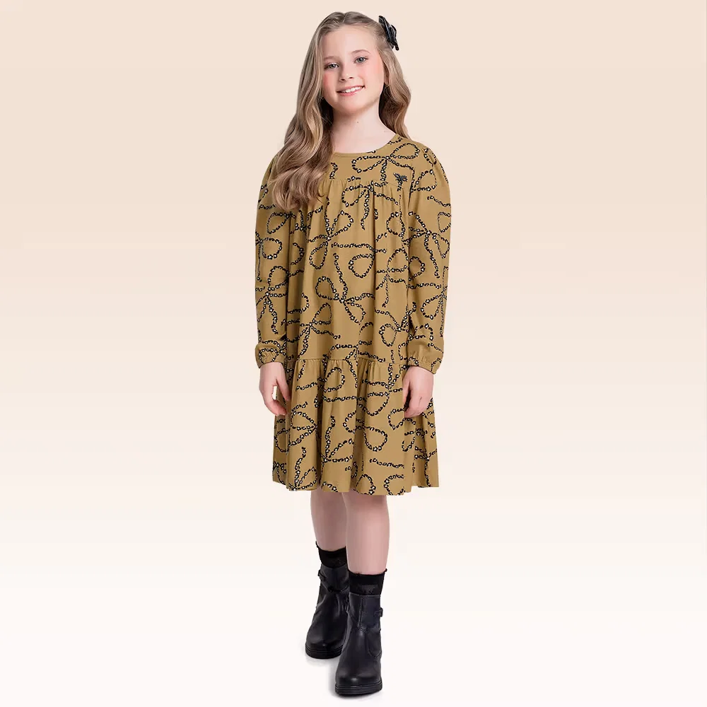 Vestido manga longa