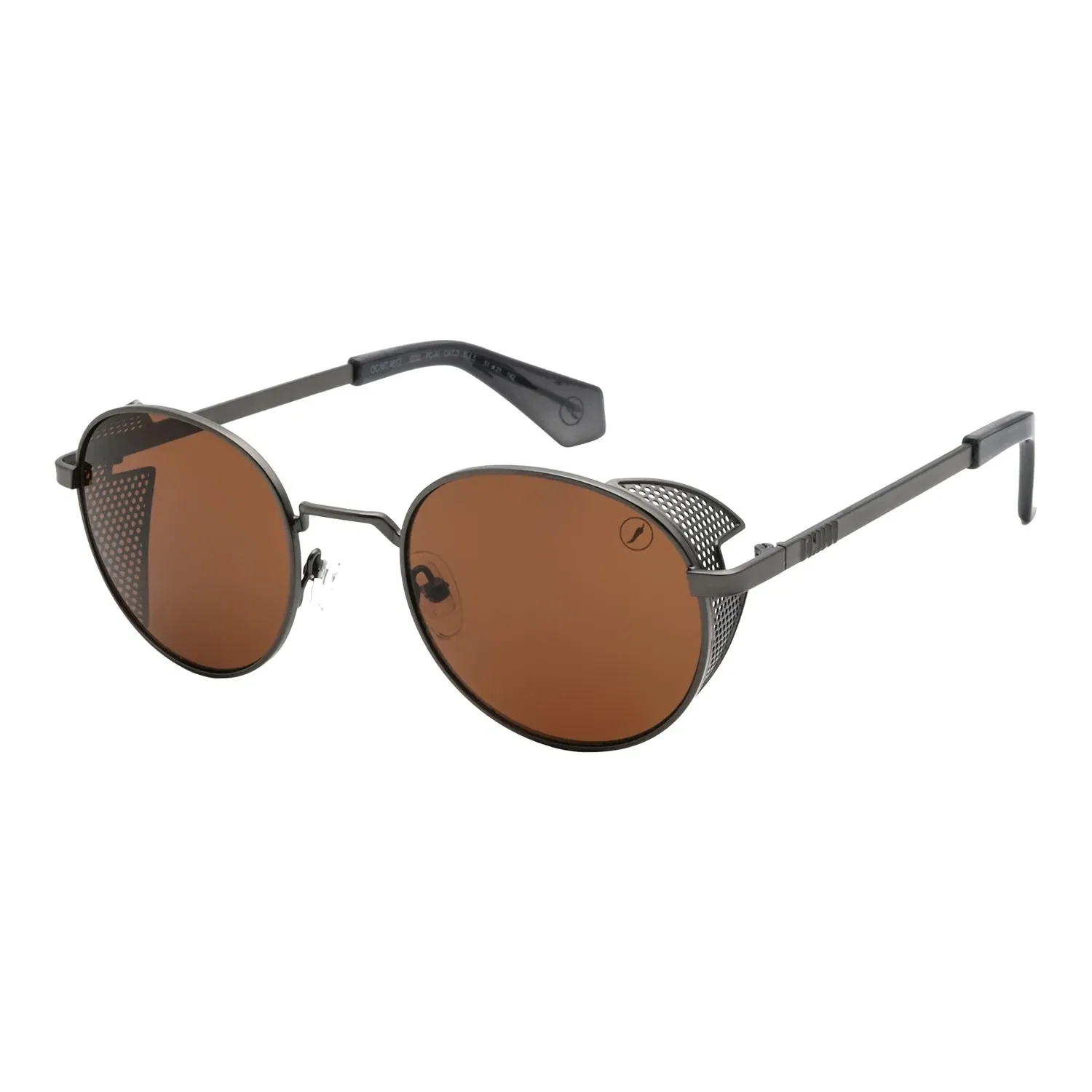 Óculos de Sol Masculino Chilli Beans Redondo Flap Marrom — imagem 1