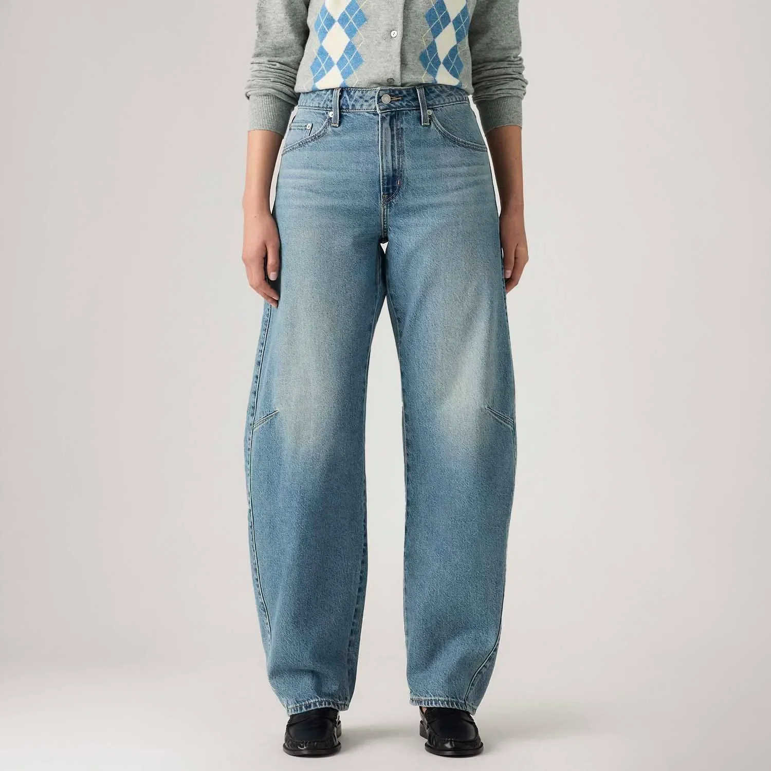 Calça Jeans Levi's® Baggy Dad Barrel Lavagem Média — imagem 1