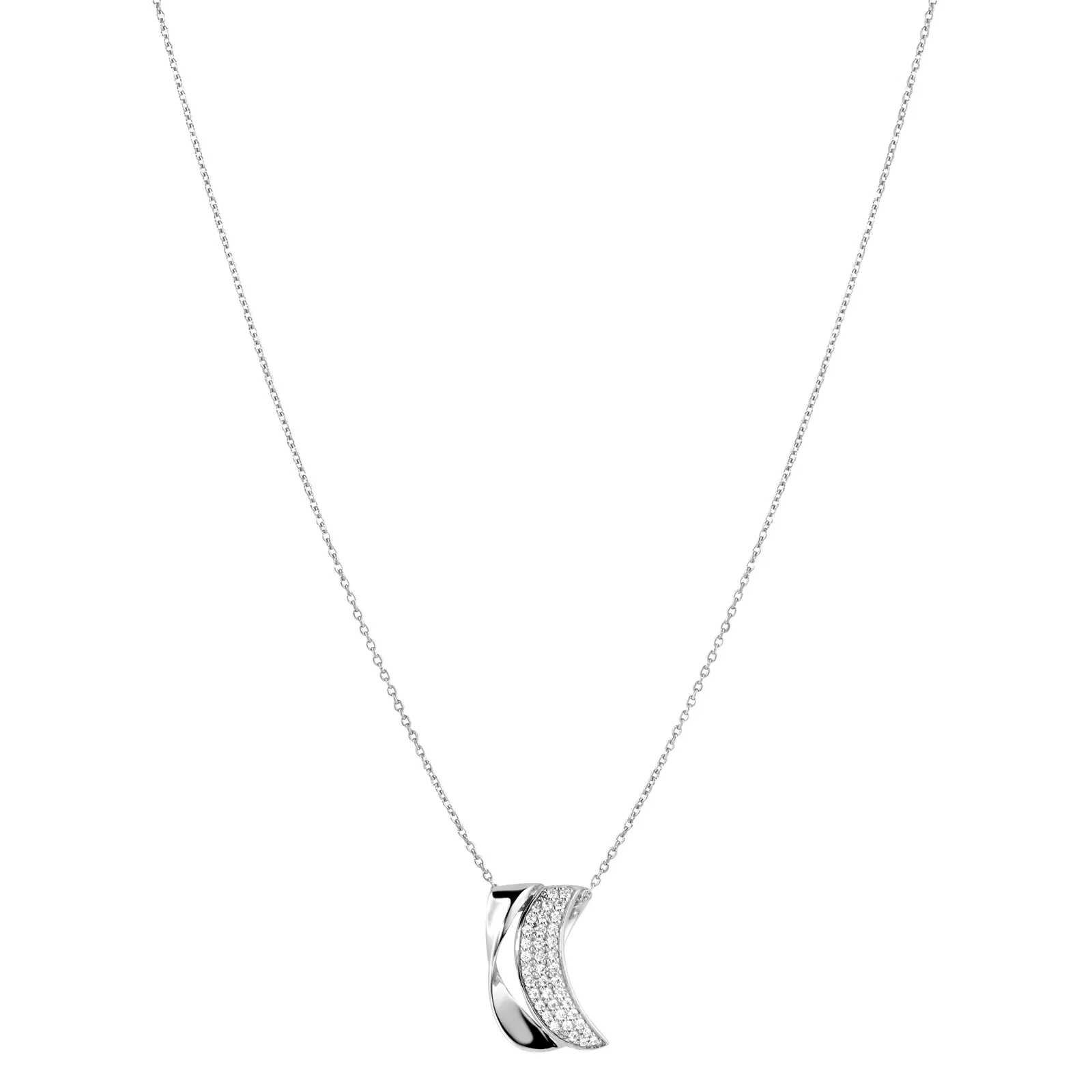 Colar Life Maxi VII em Prata 925 com Pedras Incolores, 45cm — imagem 1