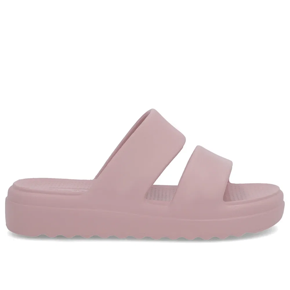Chinelo Slide Bege Rose Poofy Tiras Eva — imagem 1
