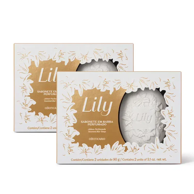 Combo Sabonetes Em Barra Perfumados Lily 2x90g (2 itens)
