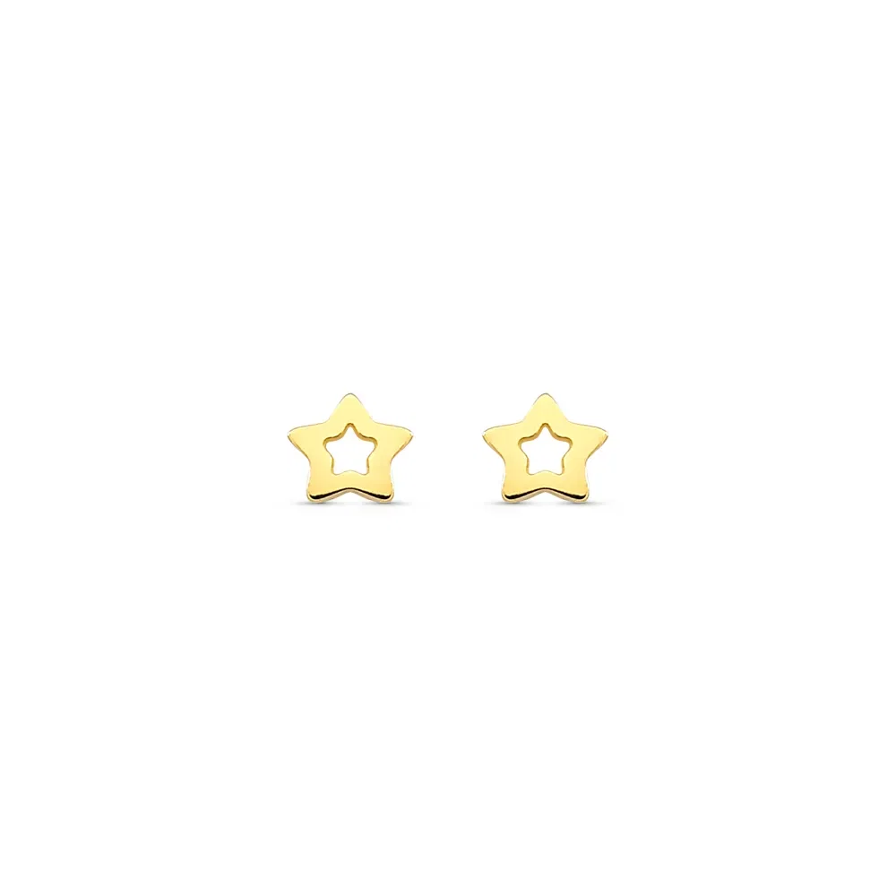 Brinco Baby Estrela em Ouro Amarelo 18k