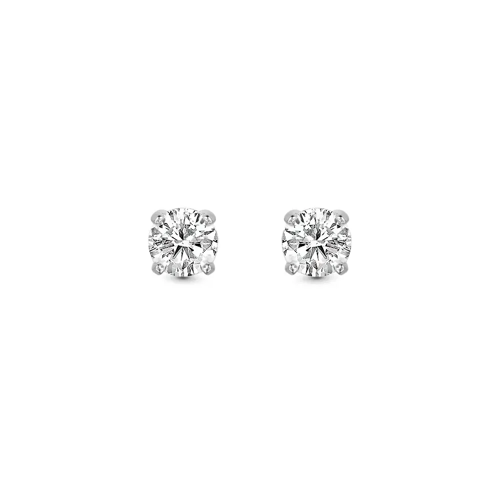 Brinco Solitário Classic em Ouro Branco 18k com 0,90ct de Diamante