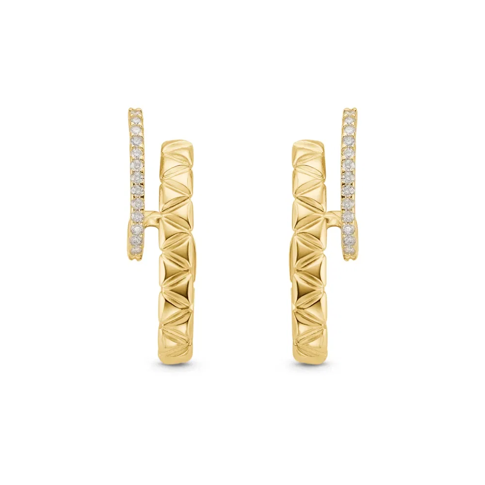Brinco Icona em Ouro Amarelo 18k com Diamantes — imagem 1