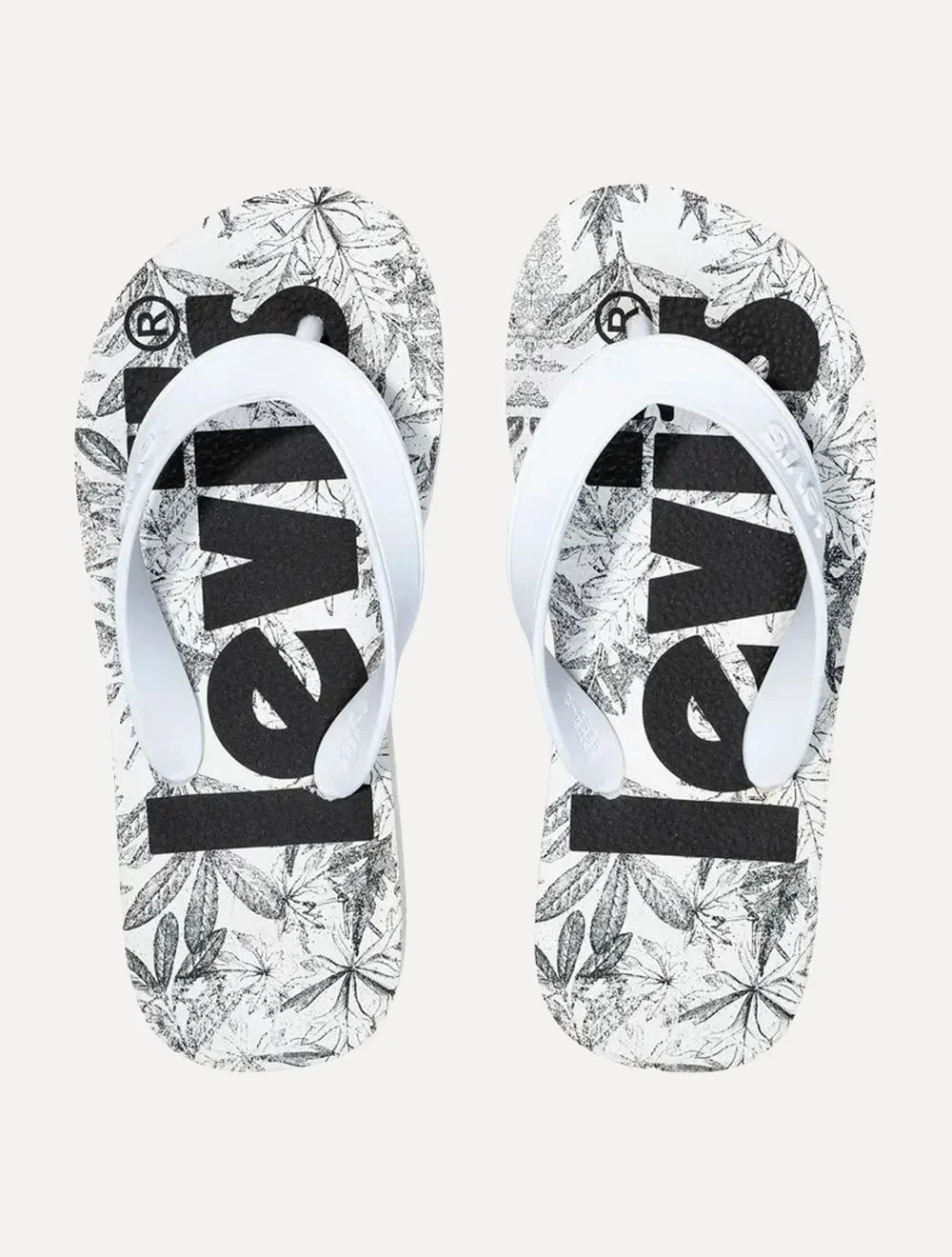 Chinelo Levis Masculino Printed Mono Flower Branco