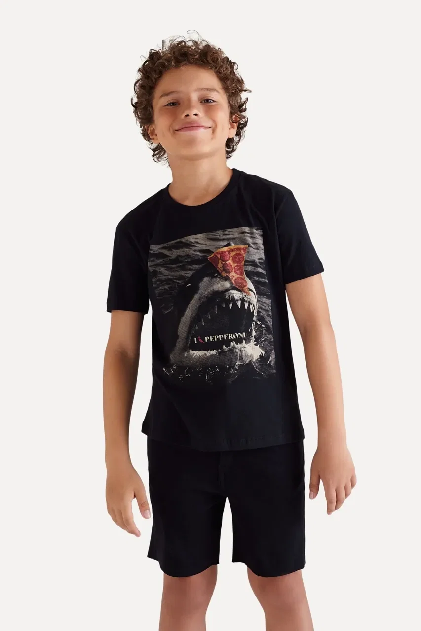 Camiseta RESERVA MINI Estampada Mini Pepperoni