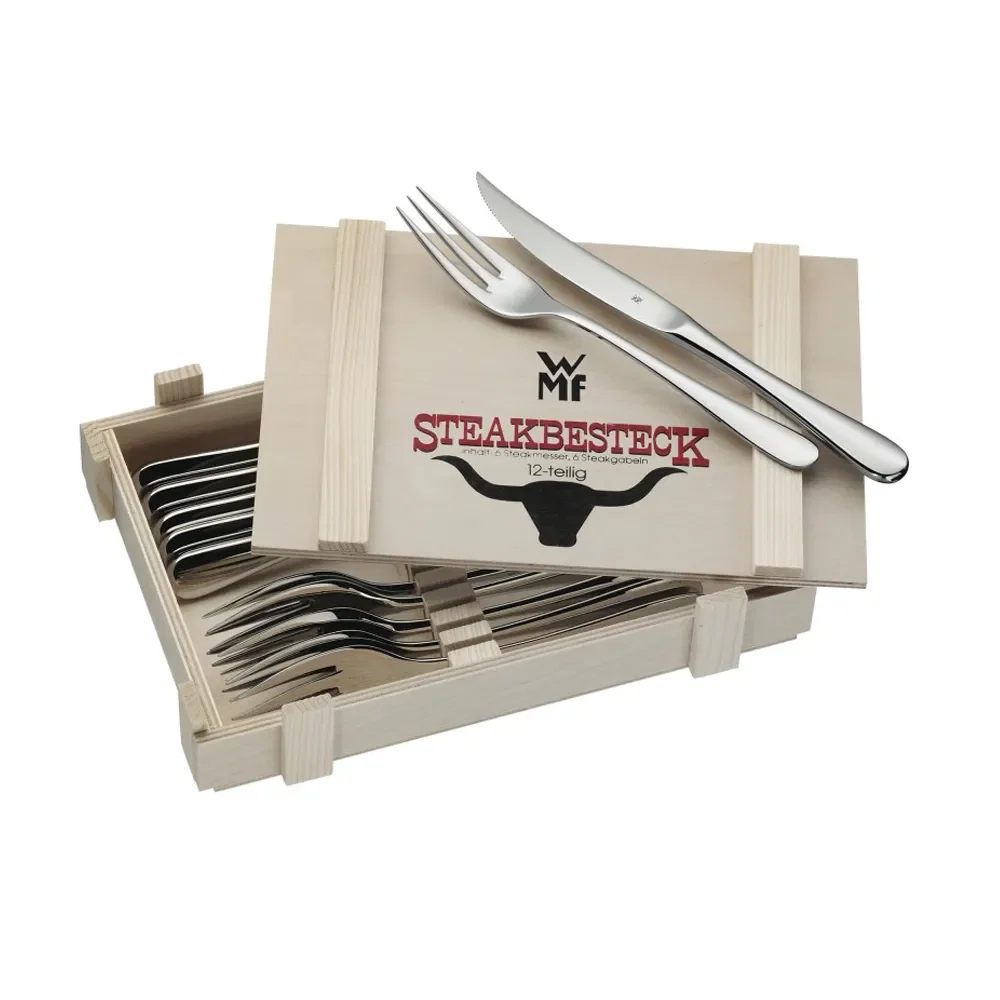 Conjunto 12 Talheres para Carne Aço Inox Servier Bistro WMF — imagem 1