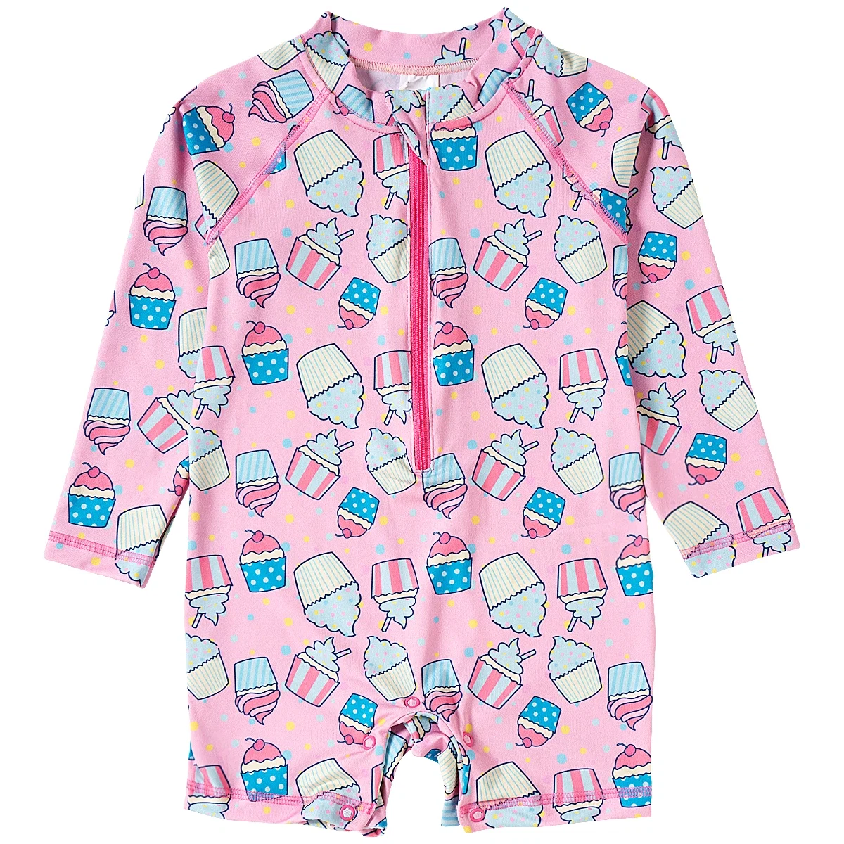 Macaquinho Praia Toddler Cupcake Lycra Proteção Uv 50+ Tip Top
