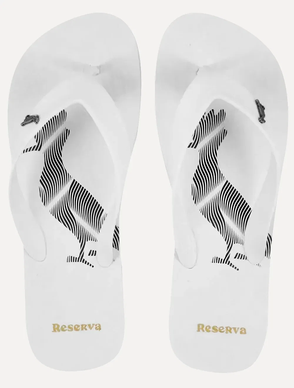 Chinelo Reserva Masculino Go Pica-pau Blur Distortion Lines Branco