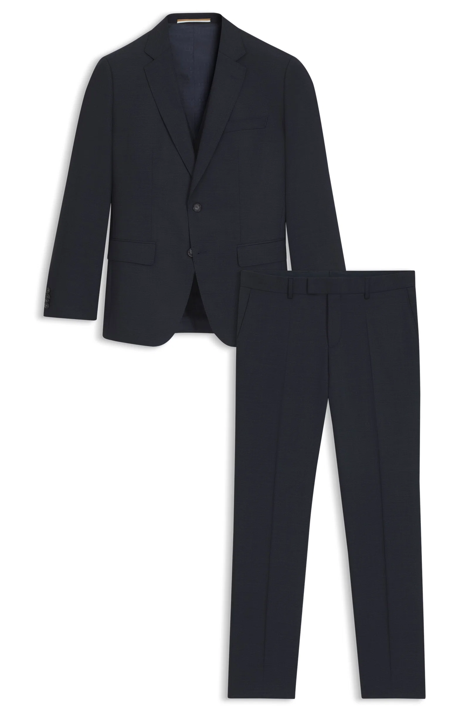Terno Slim Fit Em Lã Virgem Stretch Com Micropadrão — imagem 1