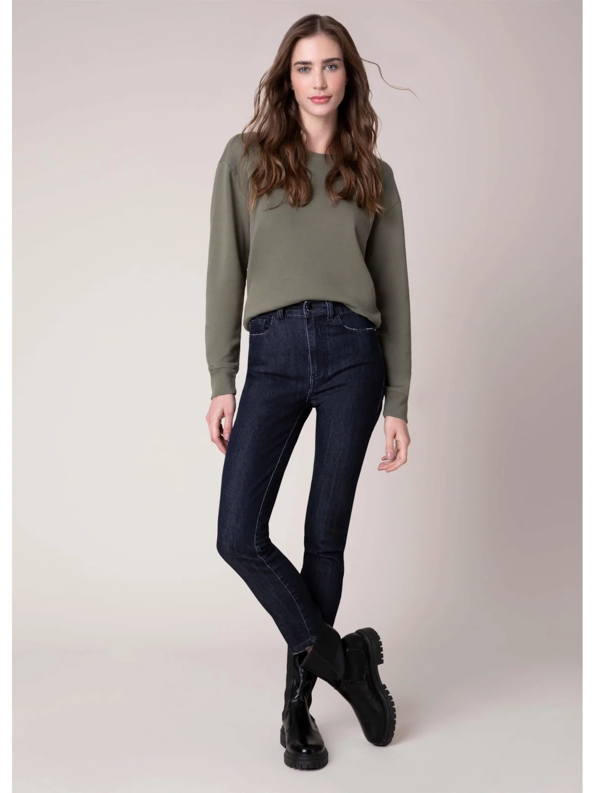 Calça Overcast Slouch 347 Lav.Escuro C/ Rebolo — imagem 1