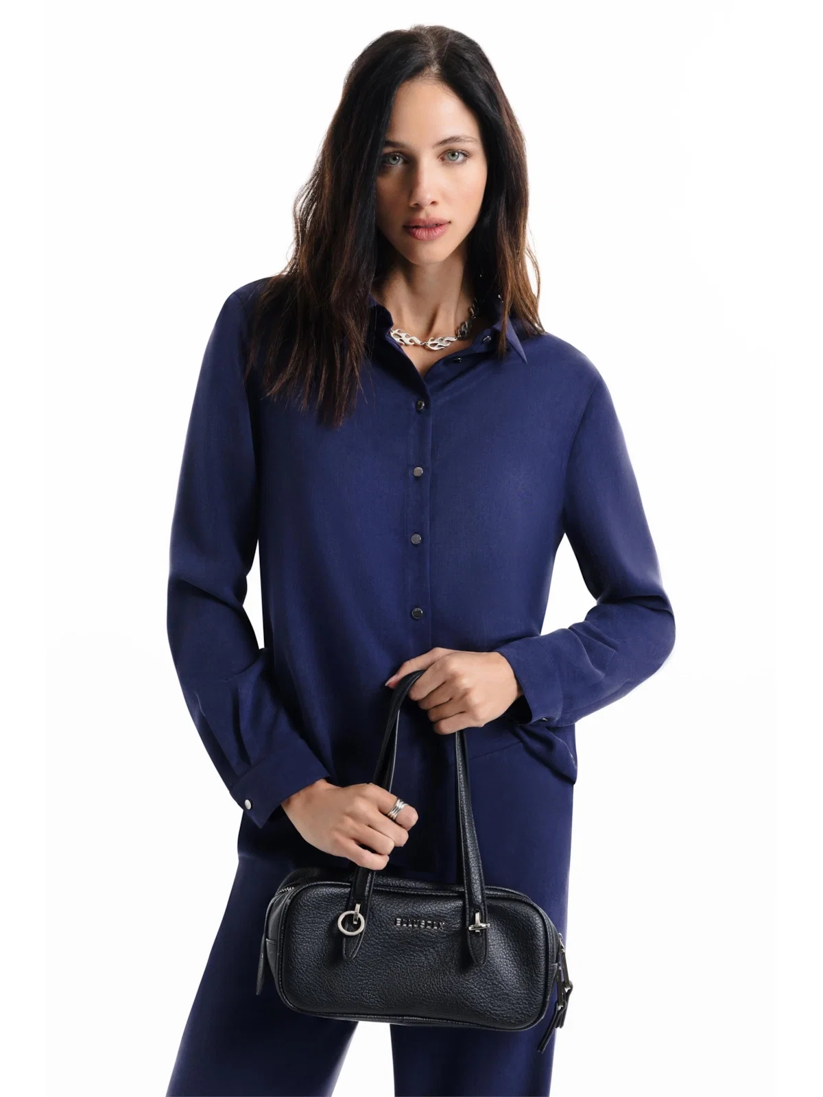 Camisa Tencel Classic Purple Blue — imagem 1