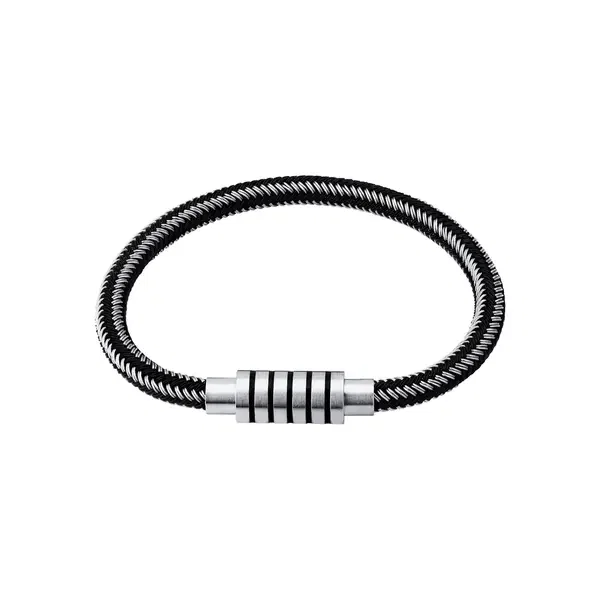 Pulseira Masculina Aço Trançado Fecho Magnético