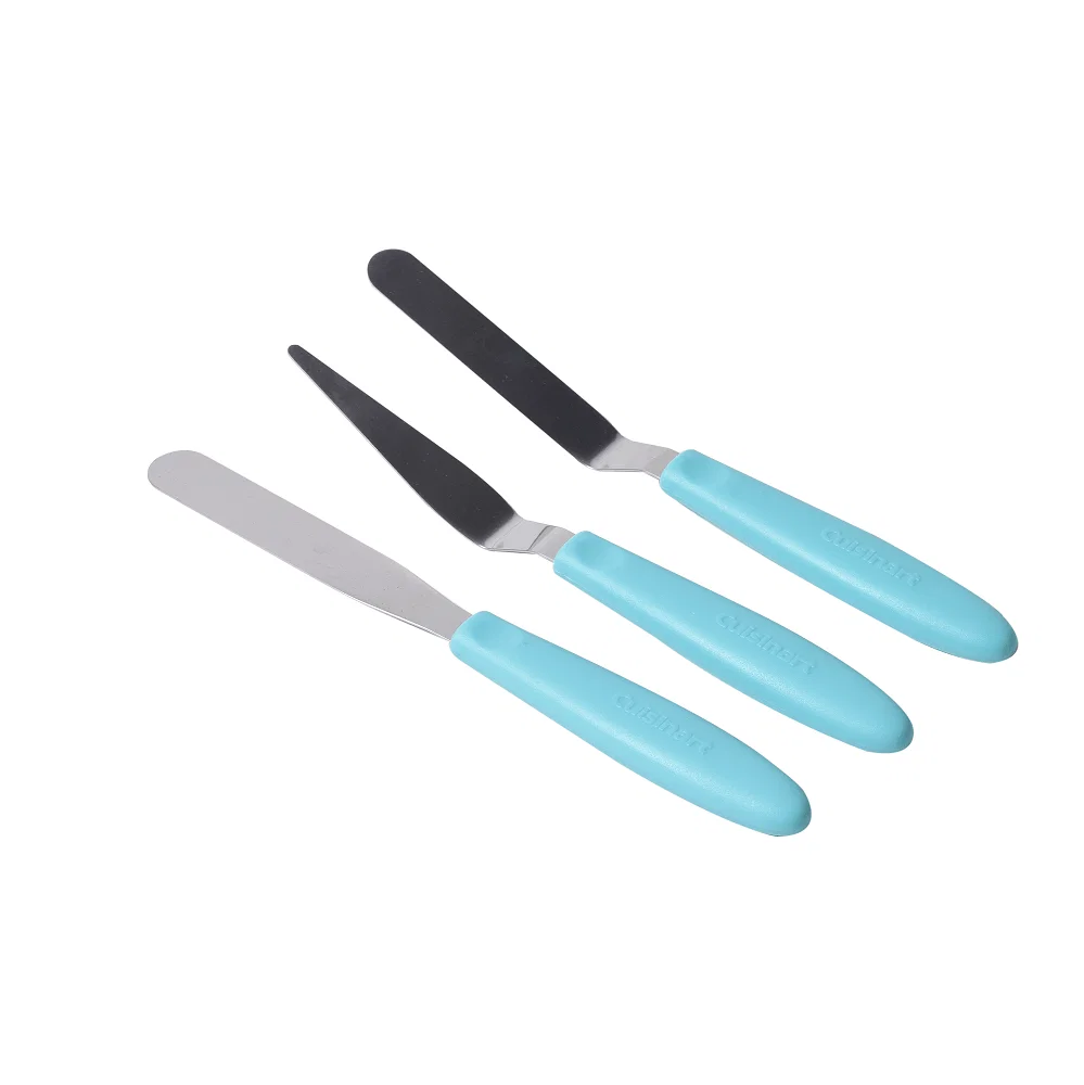 3 Espátulas de Confeiteira em Inox Cuisinart Azul
