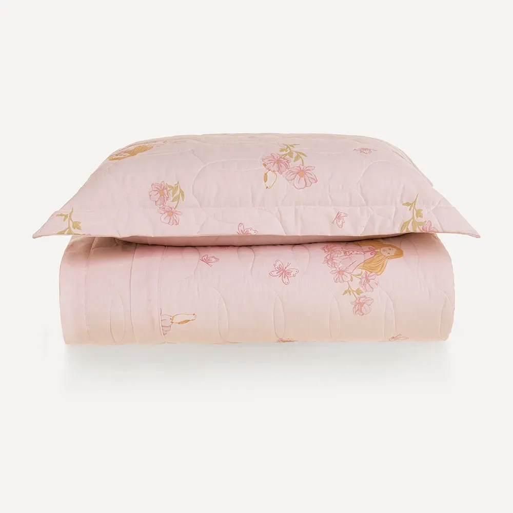 Colcha Infantil com Porta-travesseiro 200 Fios Amora