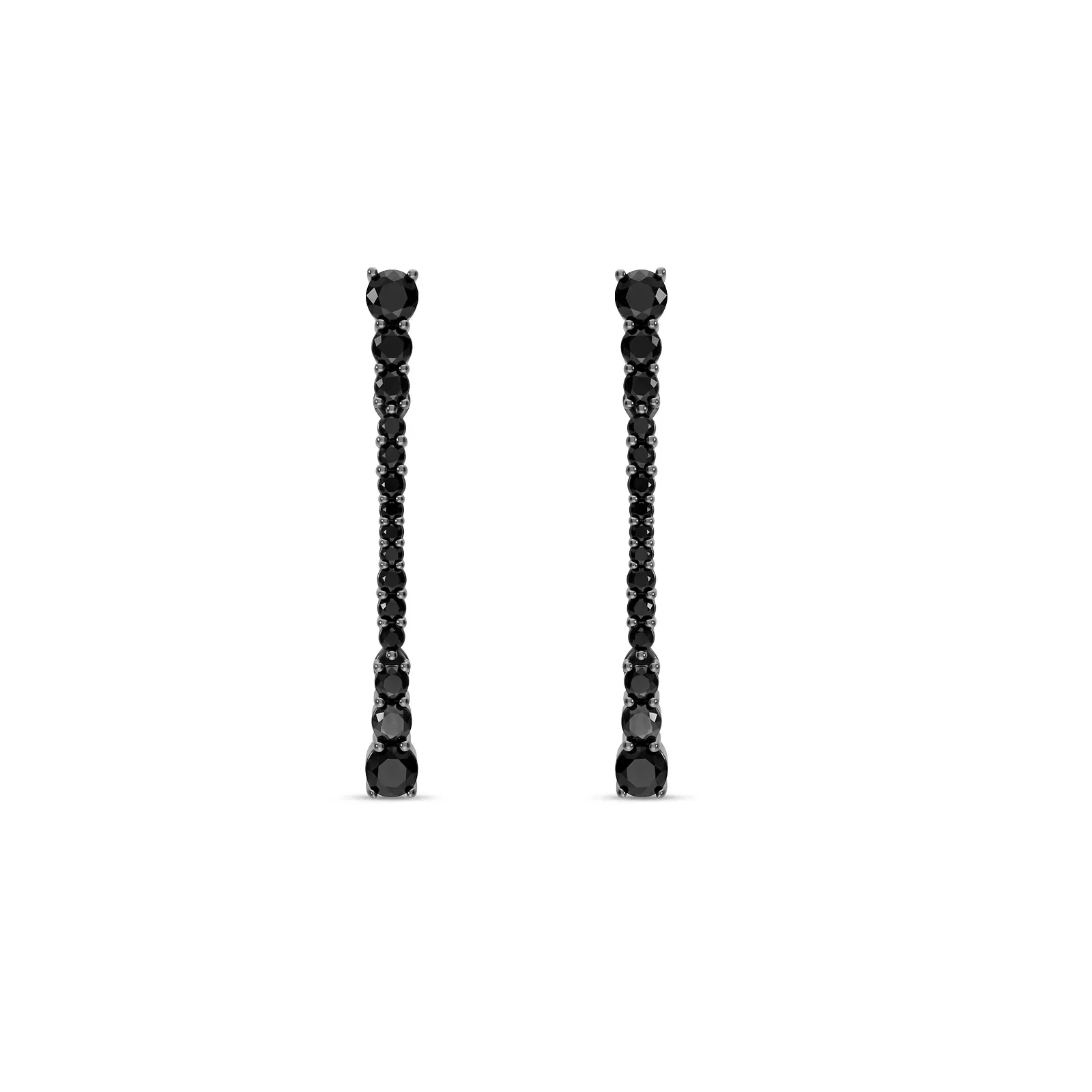 Brinco Cosmos em Prata 925 com Banho de Ródio Negro e Espinélio — imagem 1