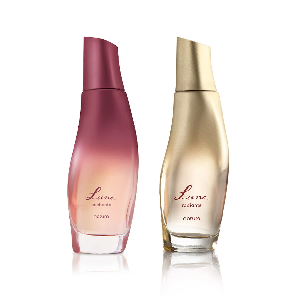 Kit Deo Colônia Feminino Luna Confiante e Radiante 2 produtos de 75 ml
