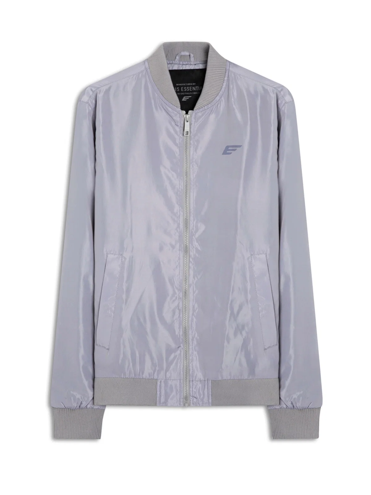 Jaqueta Nylon Light Bomber Cinza Claro