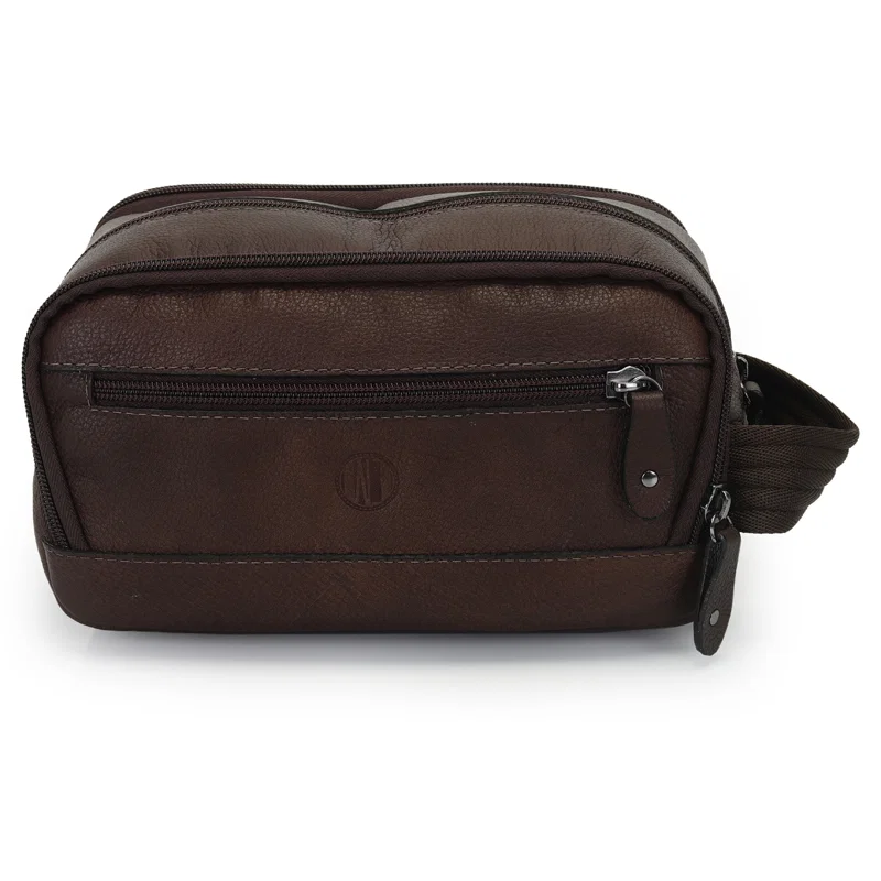 Necessaire Masculina Couro Com Divisórias