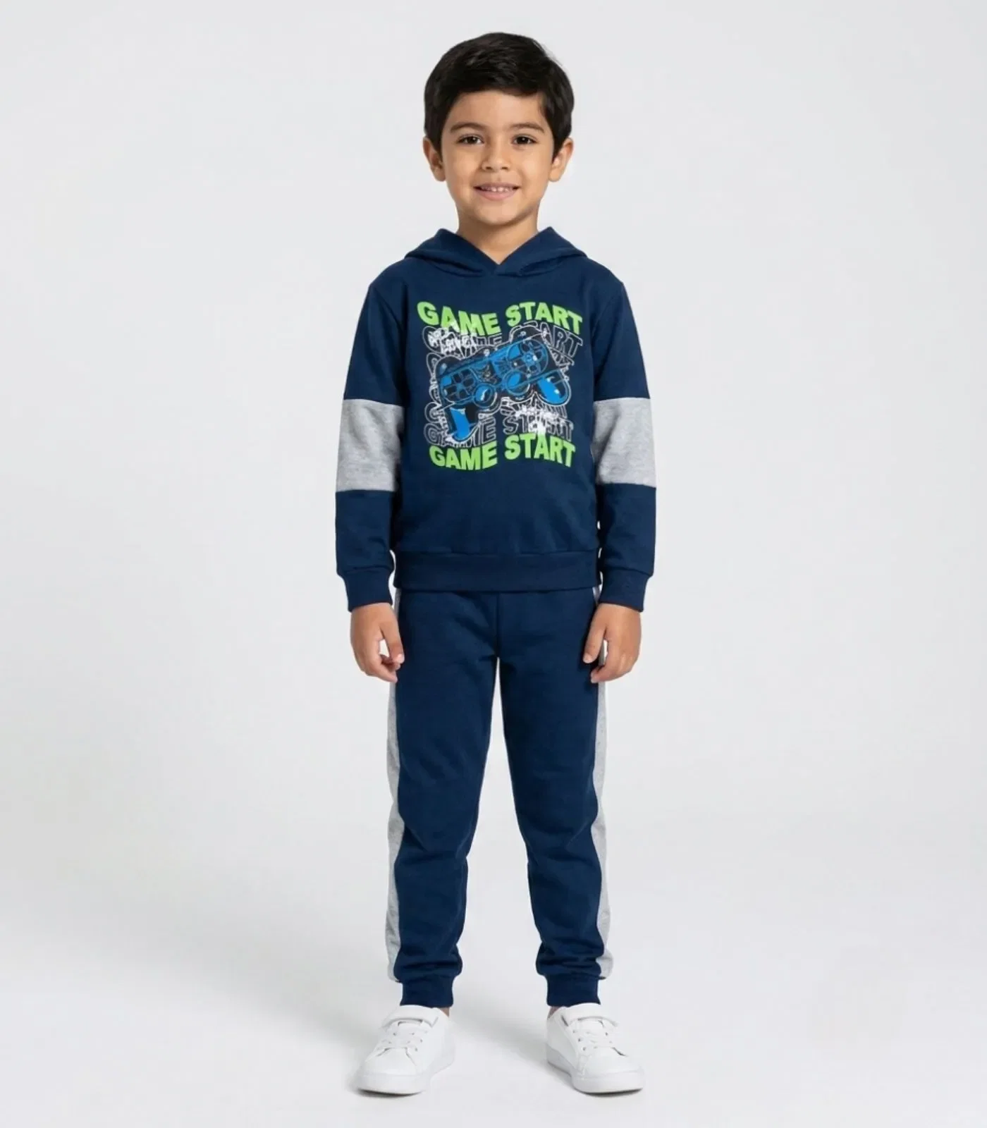 Conjunto Moletom Menino Blusão E Calça Kappes Azul
