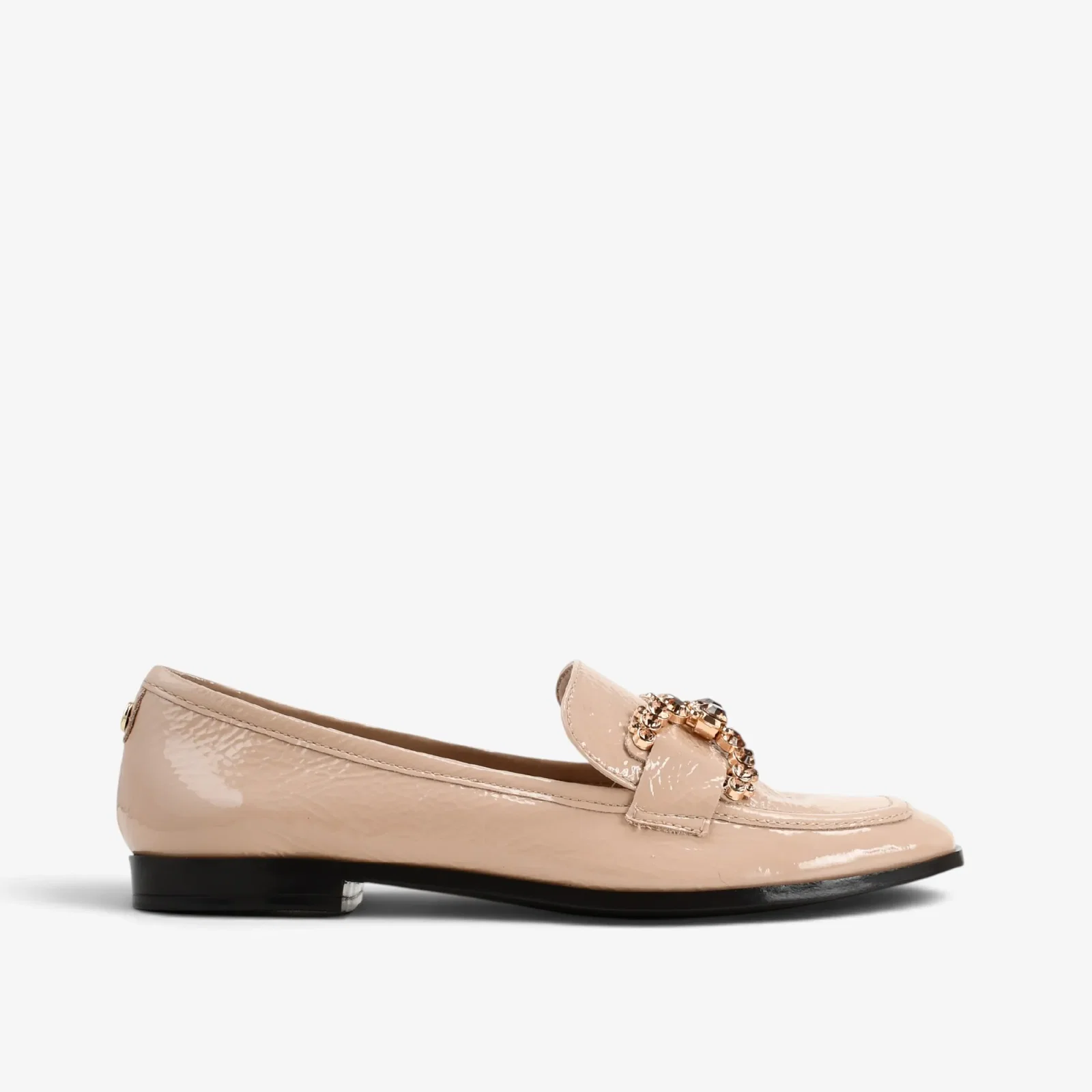 Loafer Pedraria Nude Areia Verniz — imagem 1