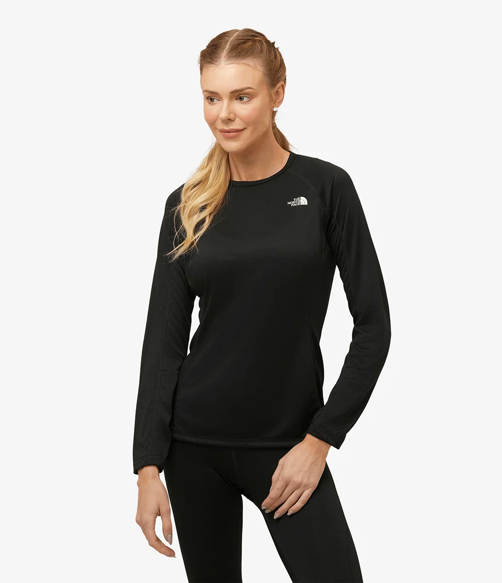 Camiseta Segunda Pele Feminina Warm Crew TNF Black