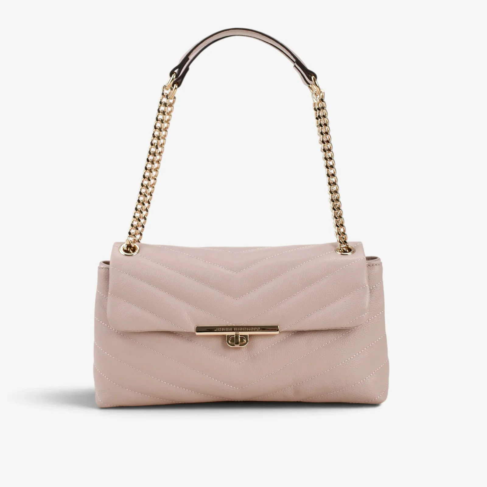 Bolsa De Ombro Mercedes Nude Turmalina Couro