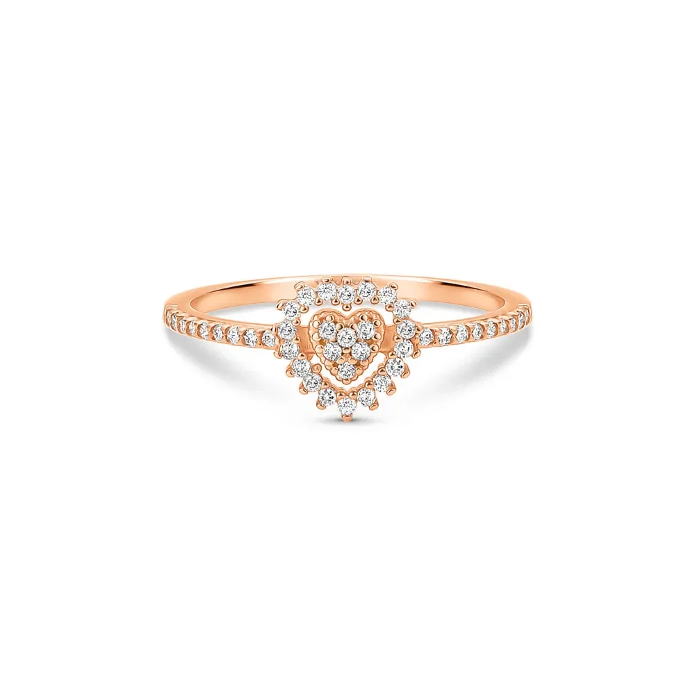 Anel Spot em Ouro Rosé 18k com Diamantes — imagem 1