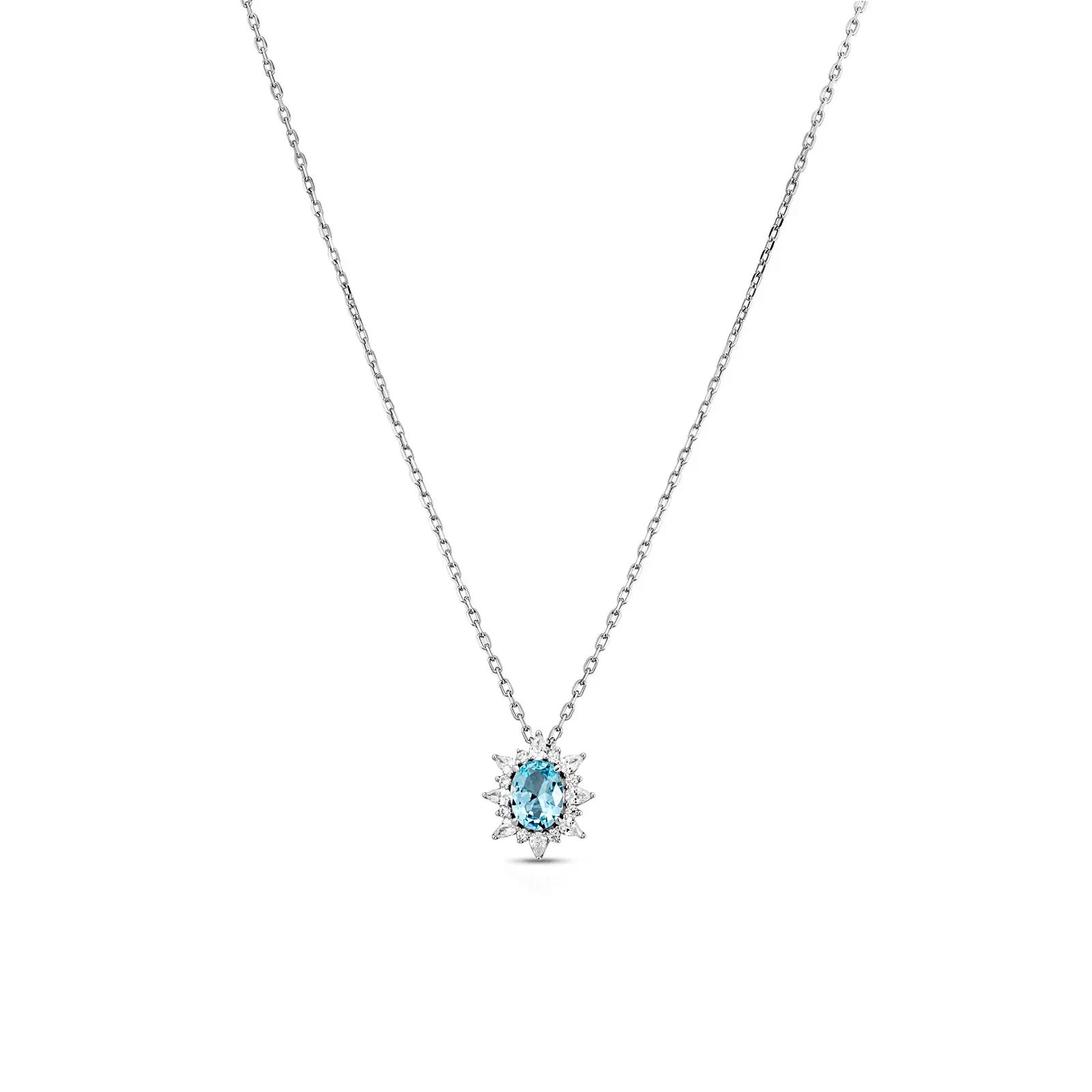 Colar Life Nuance em Prata 925 com Zircônia Azul e Incolor — imagem 1