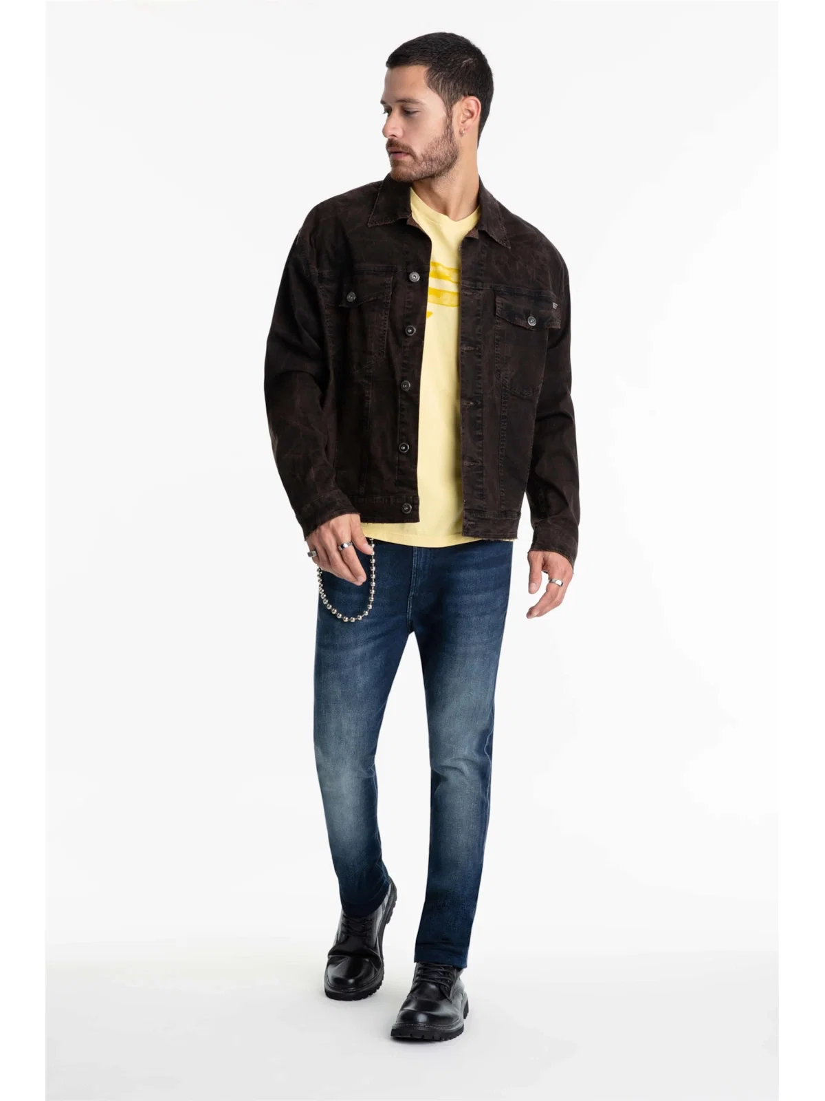 Calça Jeans Jogging Intense Blue Slim 1721-Lav.Esc. C/ Tie Dye — imagem 1