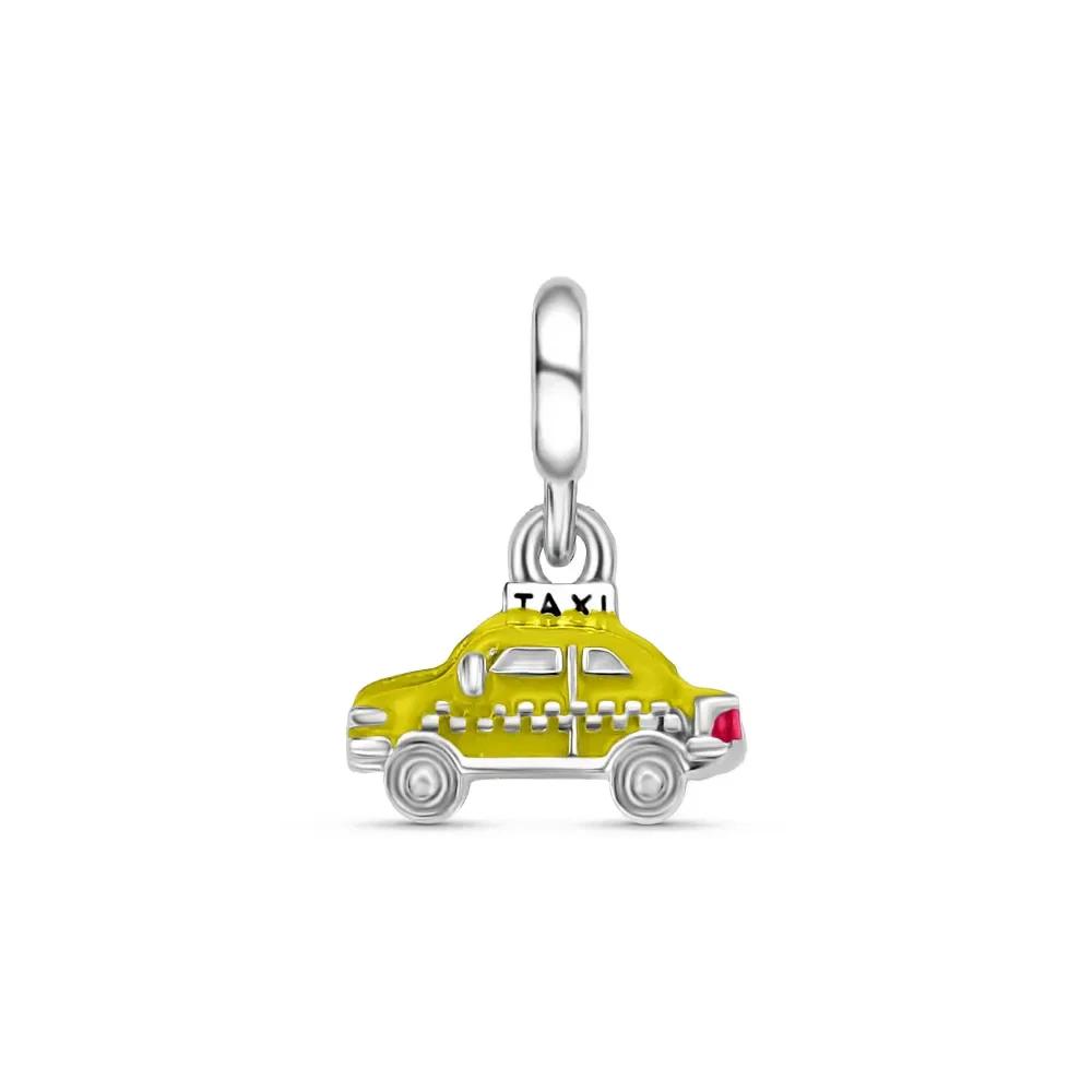 Pingente Life Viagens Taxi de Nova York em Prata 925 com Esmalte — imagem 1