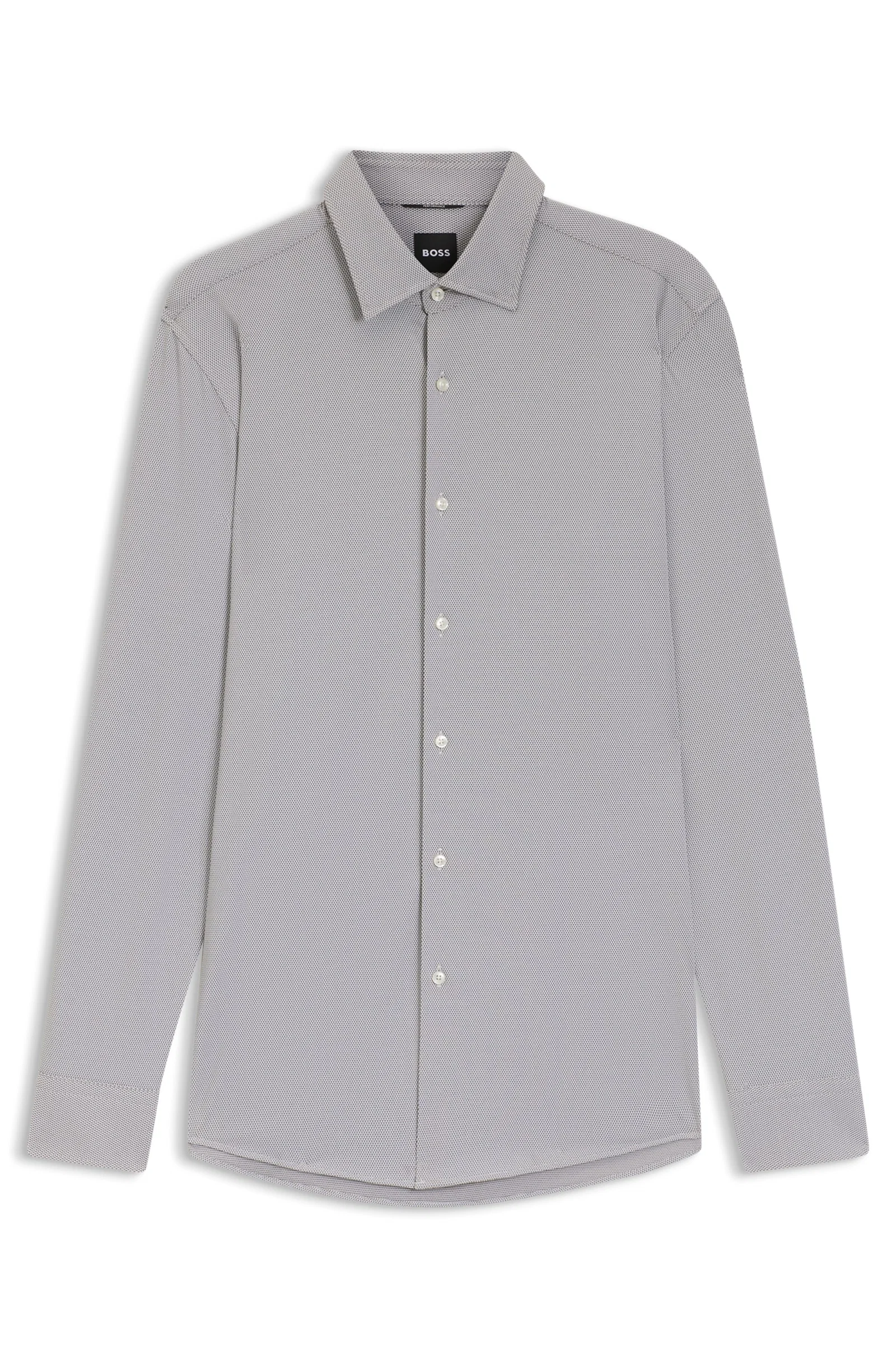 Camisa Slim Fit Em Tecido Estruturado — imagem 1