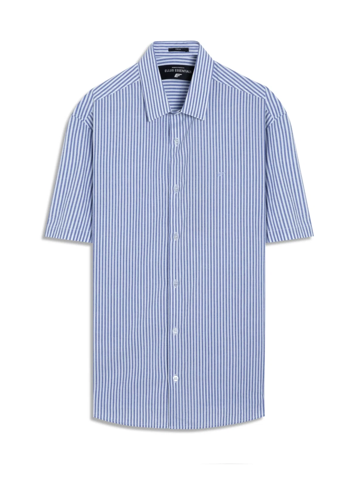 Camisa Crumpled Stretch Azul Bic