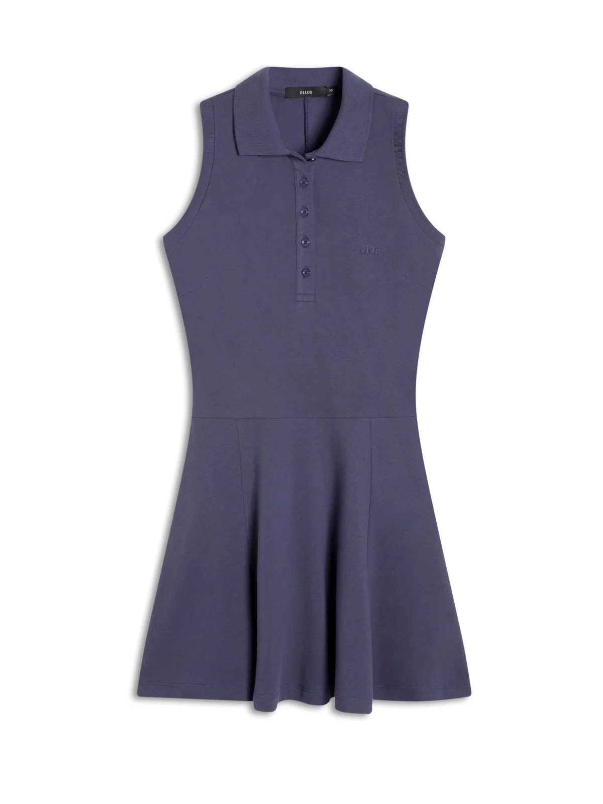 Vestido Piquet Buttons Purple Blue